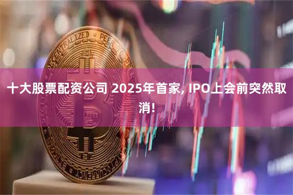 十大股票配资公司 2025年首家, IPO上会前突然取消!